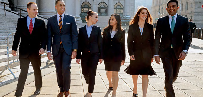 Practical training at the courthouse for law students