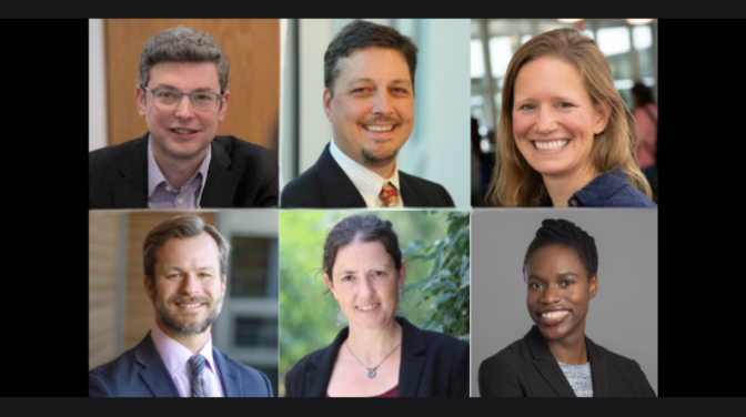 headshot composite of six people