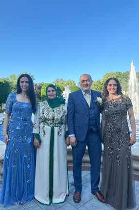 group of people in traditional Moroccan dress