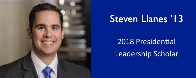Steve Llanes '13 Presidential Leadership Scholars