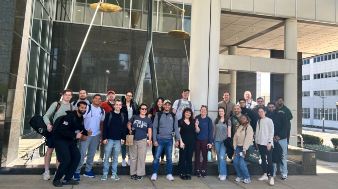 group of students outside 