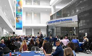 Audience in Law School Atrium Audience in Law School Atrium