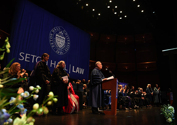 Dean at commencement