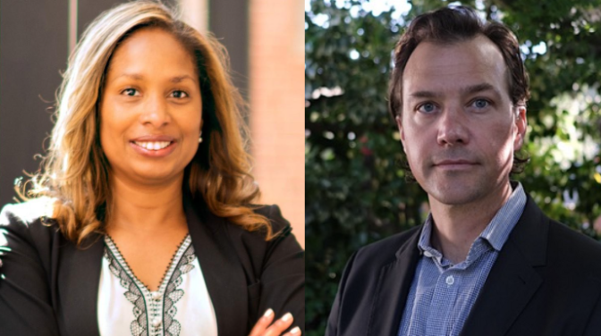 black woman and white man side by side