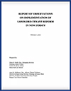 Cover for Report of Observations on Implementation of Landlord-Tenant Reform in New Jersey