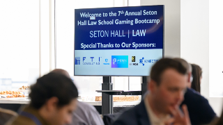 A monitor showing information in the center