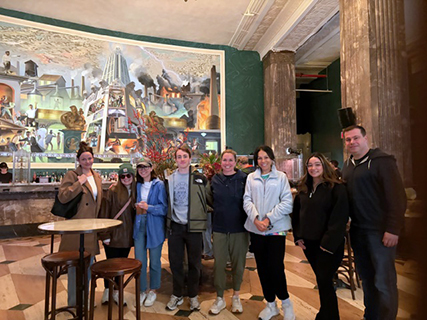 Leadership Fellow Justin Giacobbe, '26 founded Seton Hall CARES and led Seton Hall Law students and faculty on the American Foundation for Suicide Prevention Awareness walk.