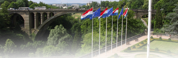 Flags in Luxembourg. 