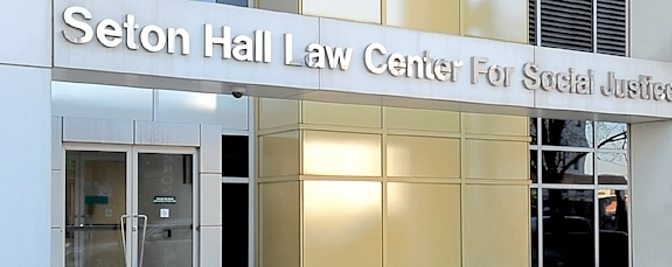 Entrance to Center for Social Justice at Seton Hall Law School