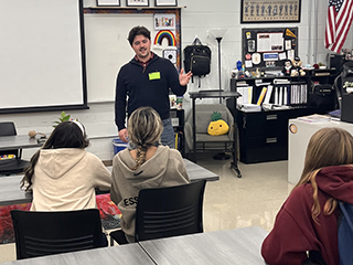 Leadership Fellow Nicholas Webb, '26 at Union County Vocational and Technical School Nicholas Webb, '26, built and teaches law-related curriculum at Union County Vocational and Technical School